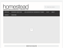 Tablet Screenshot of homesteadmag.com